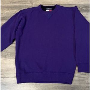 VTG Tommy Hilfiger Lambs Wool Sweater Men’s Small Crew Neck Purple Hong Kong